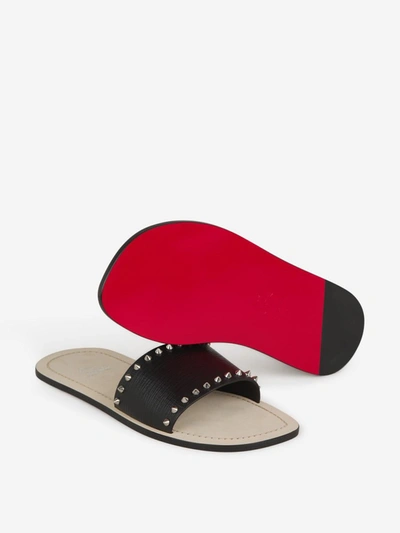 Shop Christian Louboutin Coolraoul Spikes Sandals In Black