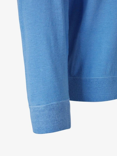 Shop Zanone Round Neck Sweatshirt In Royal Blue