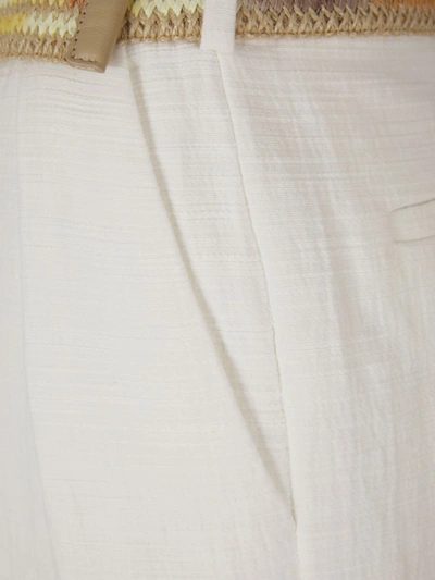 Shop Zimmermann Devi Tuck Pants In Ivory