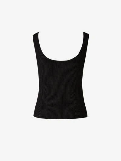 Shop Zimmermann Ribbed Knit Top In Negre