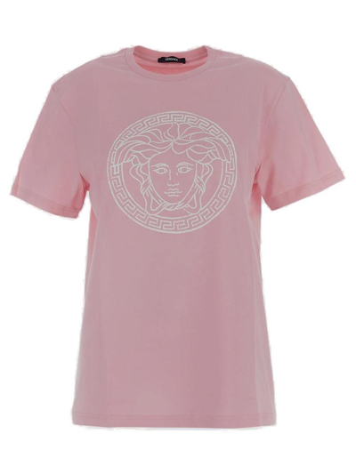 Shop Versace Logo In Pink