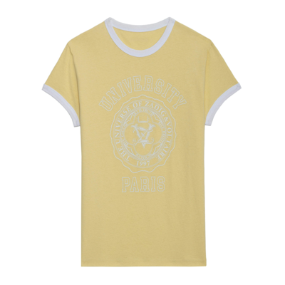 Shop Zadig & Voltaire Walk University T-shirt In Shea