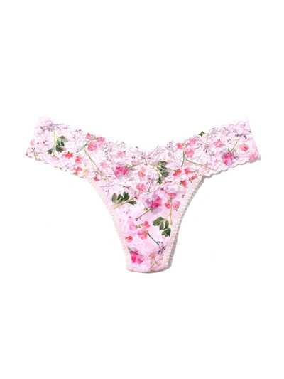 Shop Hanky Panky Petite Size Printed Signature Lace Thong In Multicolor