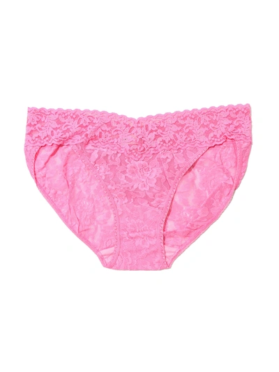 Shop Hanky Panky Signature Lace V-kini In Pink