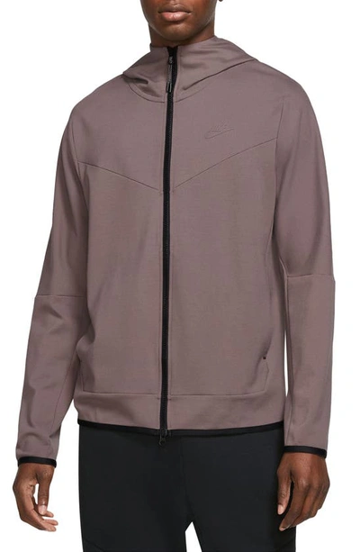 Shop Nike Tech Essentials Hooded Jacket In Plum Eclipse/ Plum Eclipse