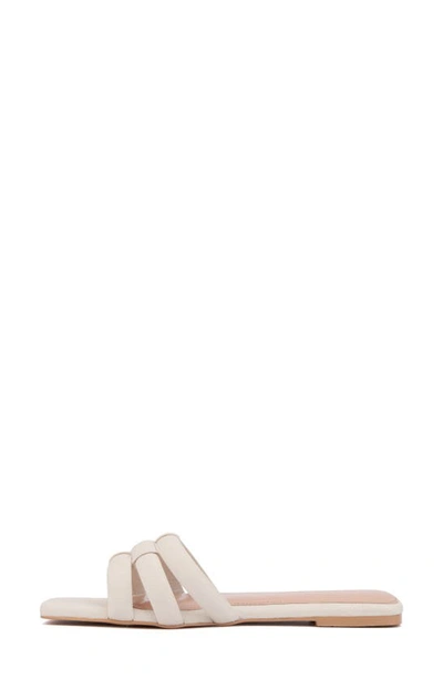 Fashion To Figure Gaiana Slide Sandal In Bone