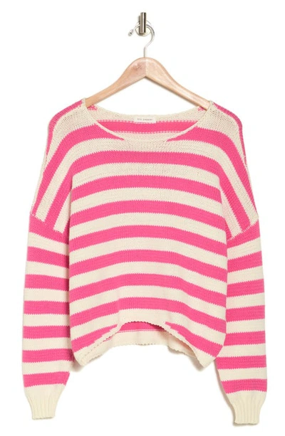 Shop Blu Pepper Stripe Pullover Sweater In Pink