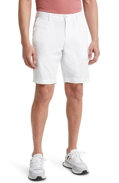 Shop Hugo Boss Slice Stretch Twill Shorts In White
