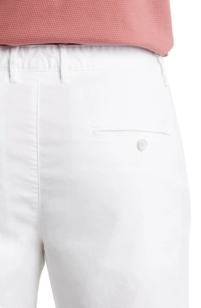 Hugo Boss Slice Stretch Twill Shorts In White