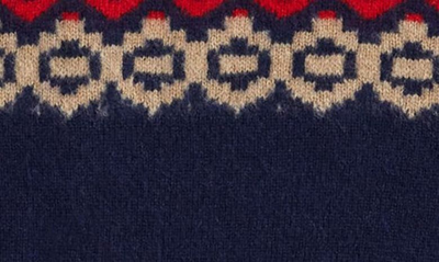 Shop Vineyard Vines Kids' Heritage Fair Isle Wool Sweater In Nautical Navy