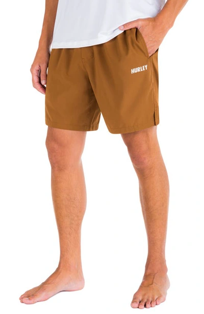 Shop Hurley Explore H20 Dri Trek Ii Shorts In Bronzed