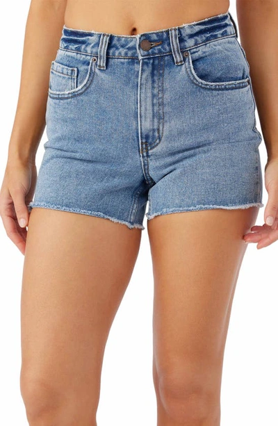 Shop O'neill Augusta Cut Off Denim Shorts In Drifter