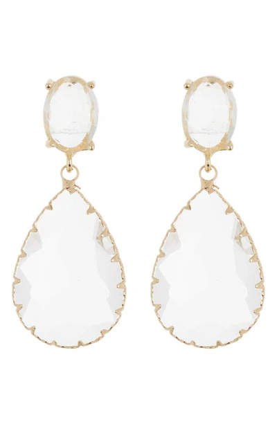 Shop Cara Crystal Drop Earrings In Clear