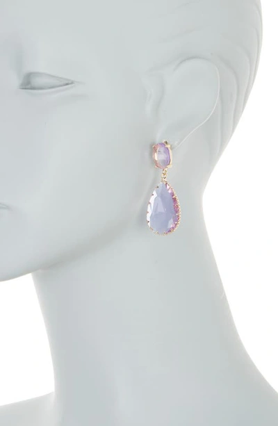 Shop Cara Crystal Drop Earrings In Lilac
