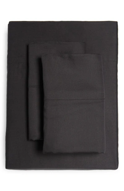 Shop Ted Baker Plain Dye Collection Sheet Set In Black