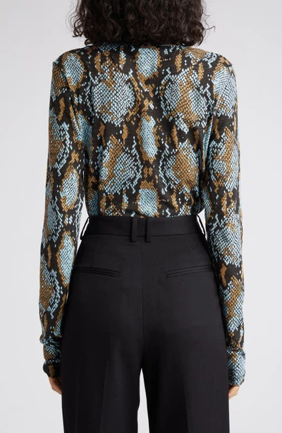Proenza Schouler Printed Snake T-shirt In Black Multi