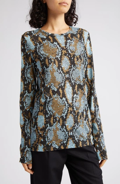 Proenza Schouler Printed Snake T-shirt In Black Multi