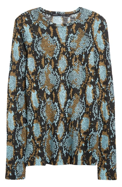 Proenza Schouler Printed Snake T-shirt In Black Multi