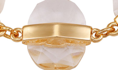 Shop Vince Camuto Clearly Disco Crystal Bracelet In Gold Tone