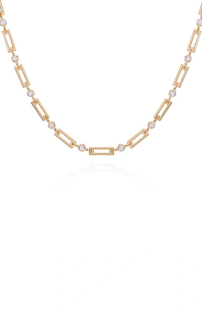 Shop Vince Camuto Rectangle Link Necklace In Gold Tone