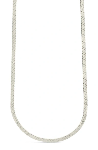Sterling Forever Bentley Chain Necklace In Silver
