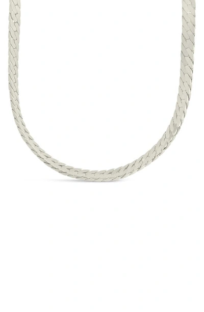 Sterling Forever Bentley Chain Necklace In Silver