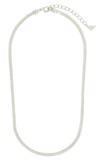 Sterling Forever Bentley Chain Necklace In Silver