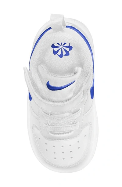 Shop Nike Kids' Court Borough Low Recraft Sneaker In White/ Hyper Royal