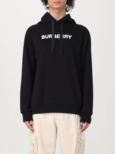 Burberry Black Cotton Sweatshirt In Black