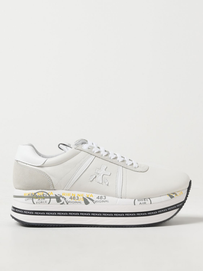 Premiata Beth Leather Sneakers In White