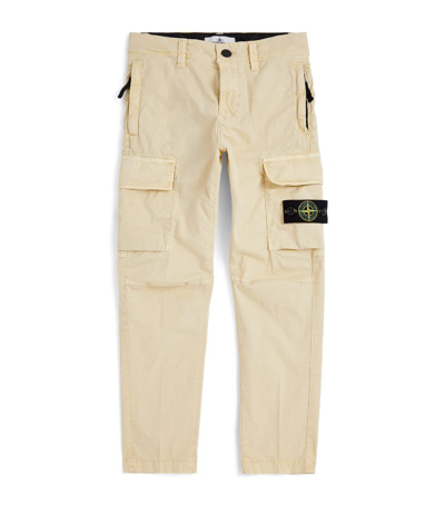 Shop Stone Island Junior Compass Cargo Trousers (2-14 Years) In Beige