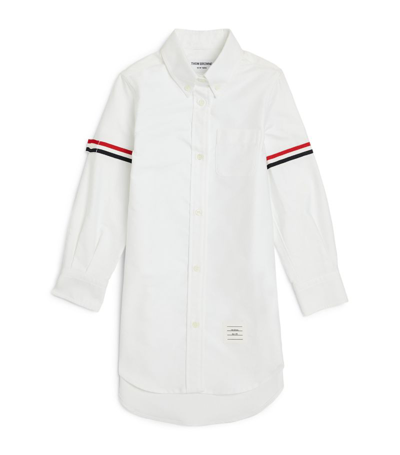Shop Thom Browne Oxford Shirt Dress (2-12 Years) In White