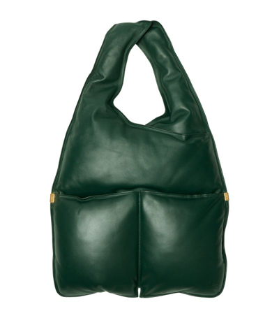 Shop Burberry Large Leather Snip Shoulder Bag In Black