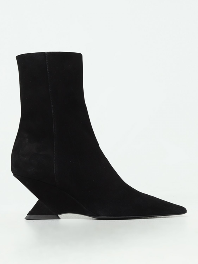 Shop Attico Flat Ankle Boots The  Woman Color Black