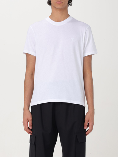 Shop Ami Alexandre Mattiussi T-shirt Ami Paris Men Color White