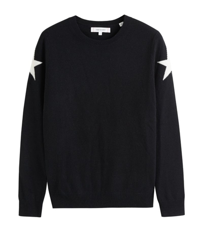 Shop Chinti & Parker Wool-cashmere Star Sweater In Black