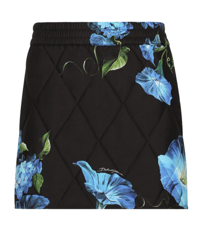 Shop Dolce & Gabbana Floral Quilted Mini Skirt In Multi