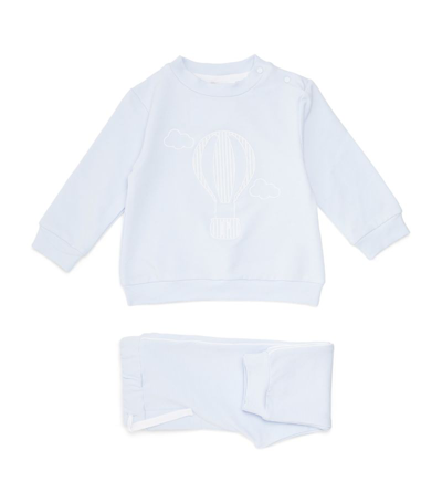 Shop Patachou Sweatshirt And Sweatpants Set (3-24 Months) In Blue