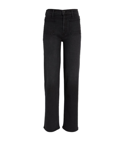 Shop Mother Patch Pocket Rambler Sneak Jeans In Black