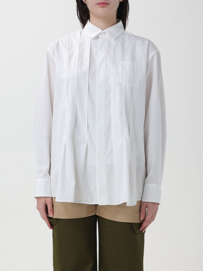 Shop Sacai Shirt  Woman Color White