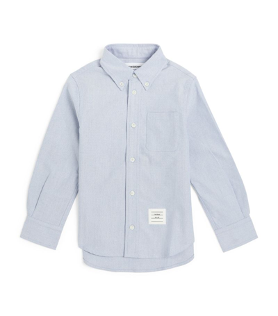Shop Thom Browne Classic Oxford Shirt (2-12 Years) In Blue