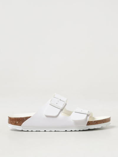 Shop Birkenstock Flat Sandals  Woman Color White
