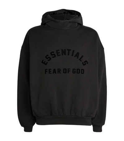 Shop Essentials Fear Of God  Double-layer Hoodie In Black