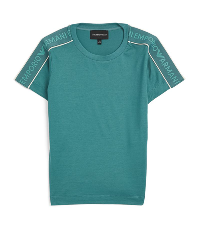 Shop Emporio Armani Logo T-shirt (4-16 Years) In Blue