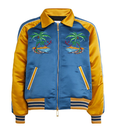 Shop Rhude Palm Eagles Souvenir Bomber Jacket In Multi