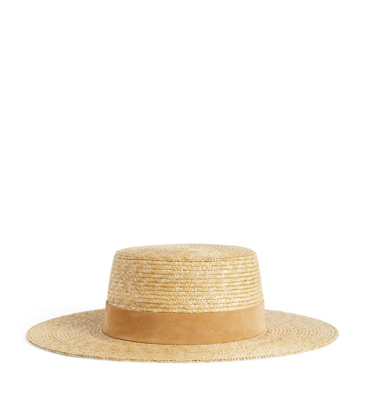 Shop Lack Of Color Straw Spencer Boater Hat In Brown
