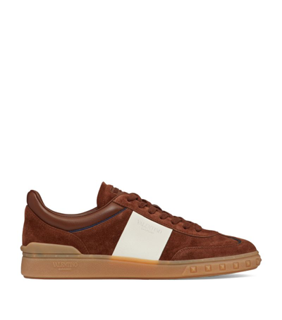 Shop Valentino Suede Low-top Sneakers In Multi