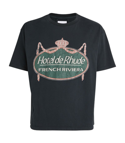 Shop Rhude Rivera T-shirt In Black