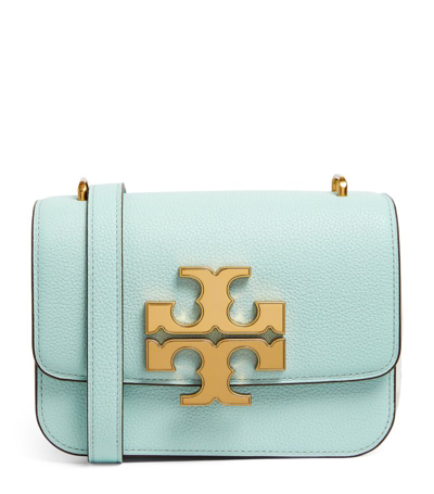 Shop Tory Burch Leather Eleanor Pebbled Cross-body Bag In Blue