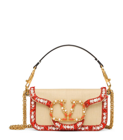 Shop Valentino Embellished Locò Shoulder Bag In Multi